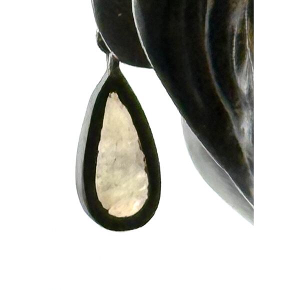 Jane Diaz Faceted Moonstone Teardrop Stud Earrings - Picture 3 of 3